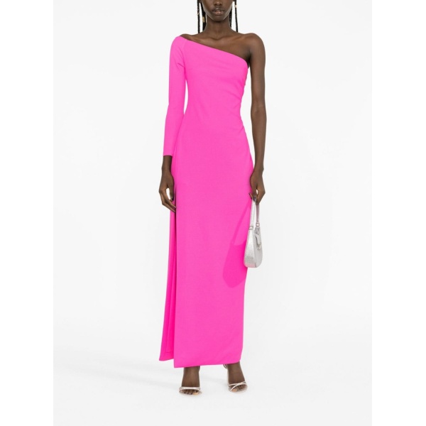 Solace London Pink Palmer one-shoulder maxi dress