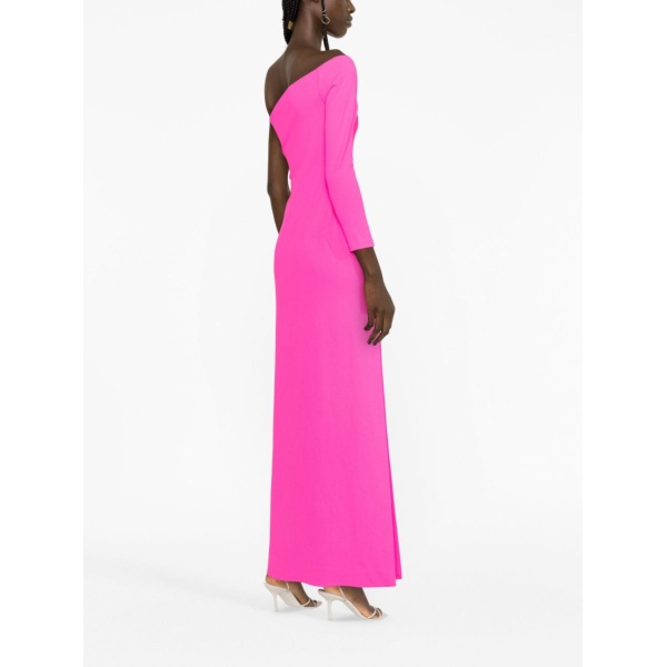 Solace London Pink Palmer one-shoulder maxi dress