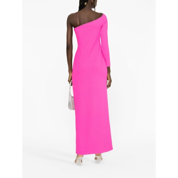 Solace London Pink Palmer one-shoulder maxi dress