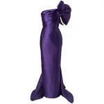 Solace London Purple Reya one-shoulder maxi dress