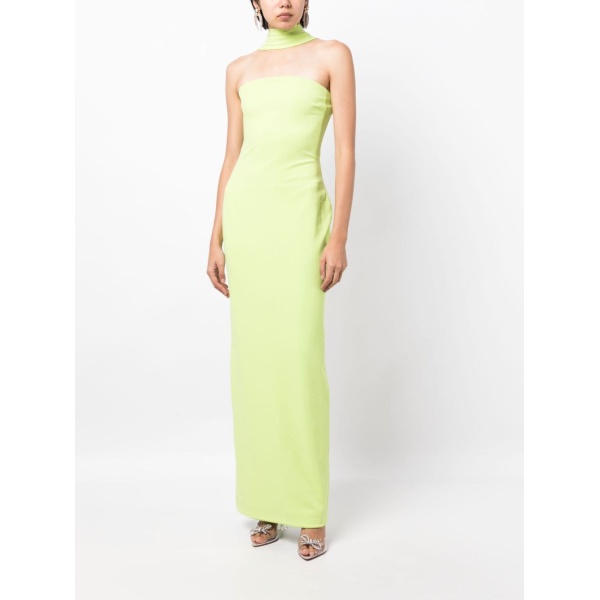 Solace London Green The Amari crêpe gown