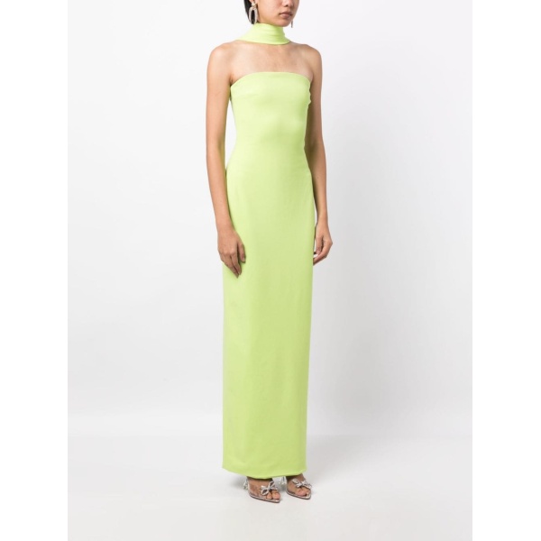 Solace London Green The Amari crêpe gown