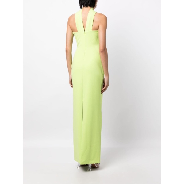 Solace London Green The Amari crêpe gown