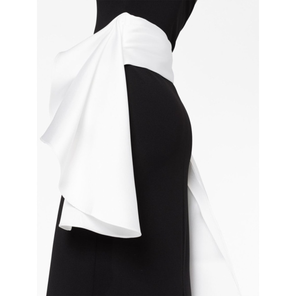 Solace London Black The Calla one-shoulder dress