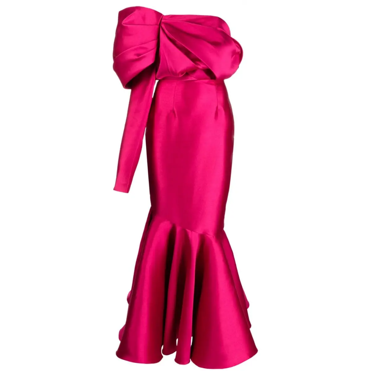 Evening dress in shop shocking pink faille