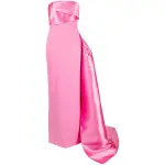 Solace London Pink The Kinsley strapless draped gown