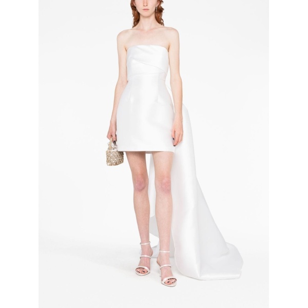 Solace London White The Meyer draped minidress