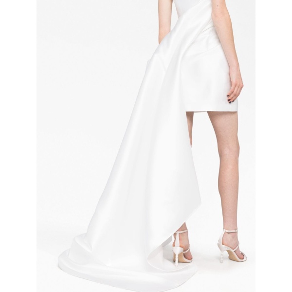 Solace London White The Meyer draped minidress