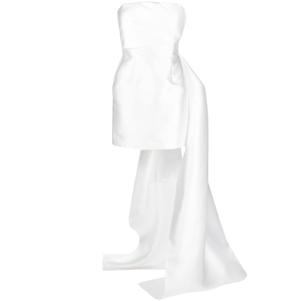 Solace London White The Meyer draped minidress