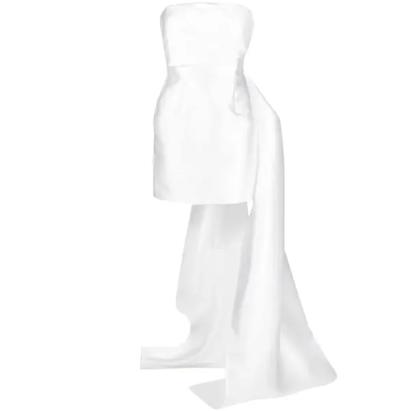 Solace London White The Meyer draped minidress