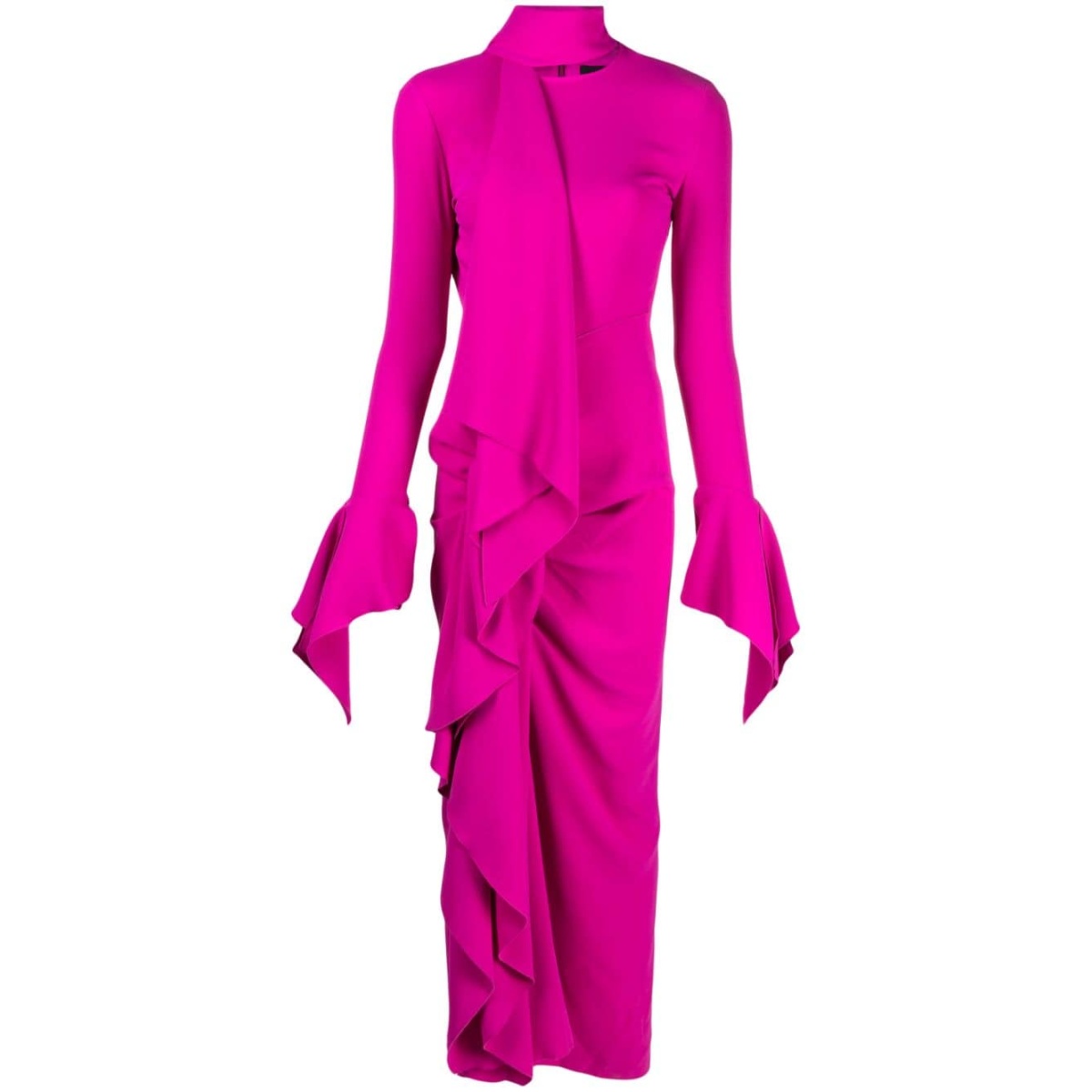 Solace London Pink The Nella ruffled maxi dress | Coveti