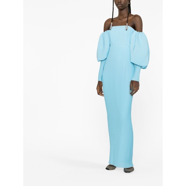 Solace London Blue The Tasmin ribbed maxi dress