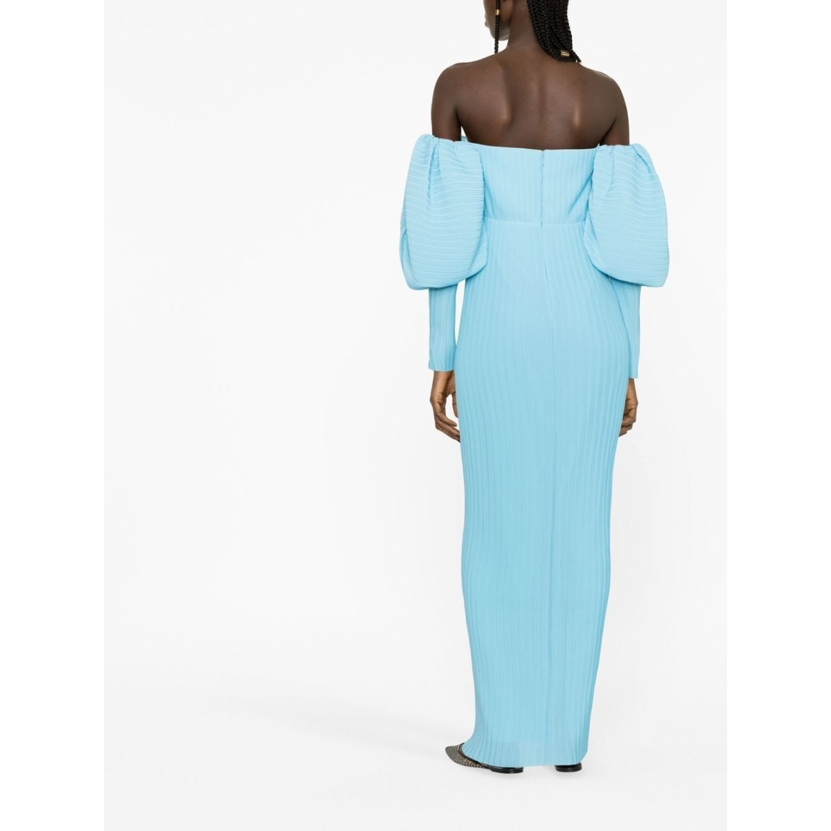 Solace London Blue The Tasmin ribbed maxi dress