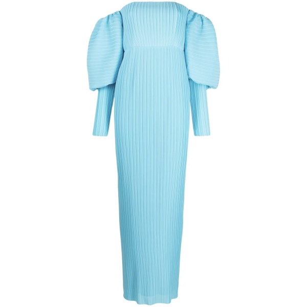 Solace London Blue The Tasmin ribbed maxi dress