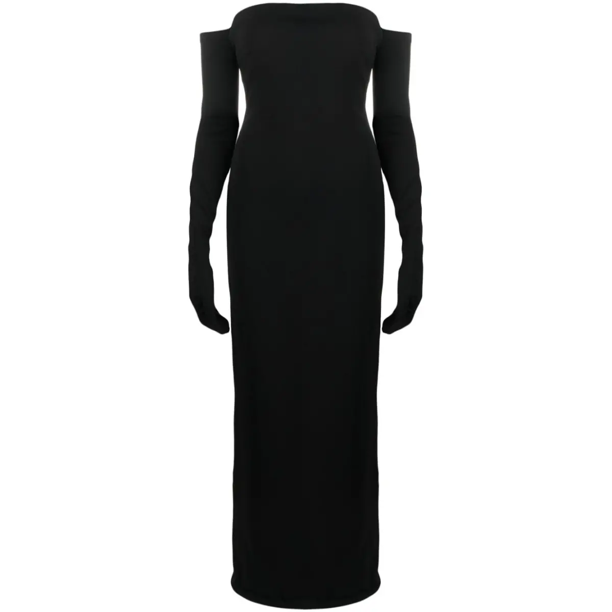 Solace London Black The Tullia strapless gown