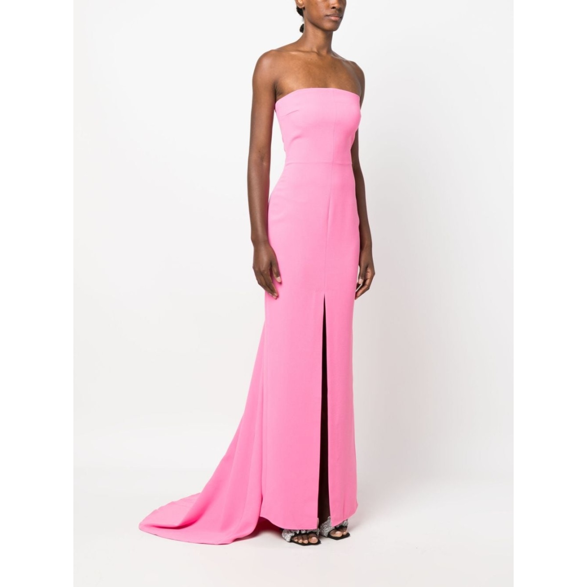 Solace London Purple The Willa strapless crêpe gown