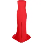 Solace London Red The Willa strapless maxi dress