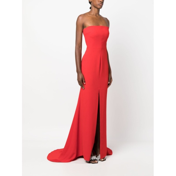 Solace London Red The Willa strapless maxi dress