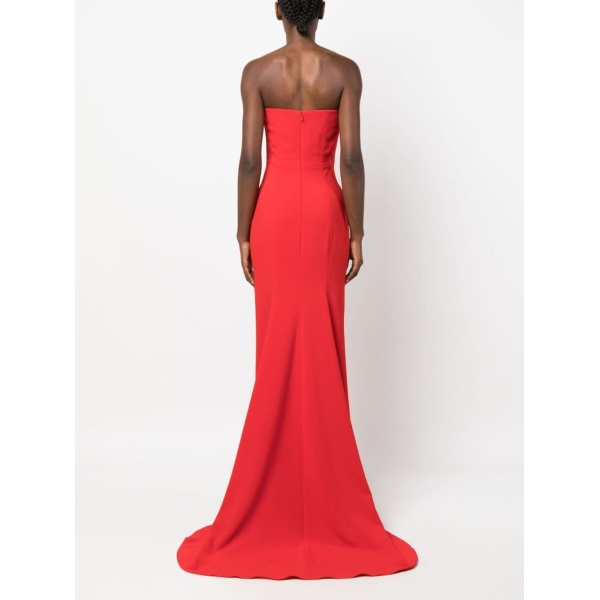 Solace London Red The Willa strapless maxi dress