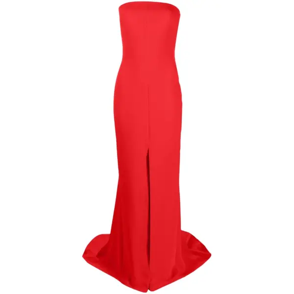 Solace London Red The Willa strapless maxi dress