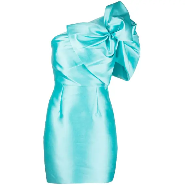 Solace London Blue Tianah one-shoulder dress