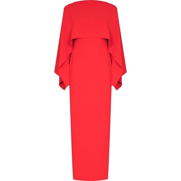 Solace London Red Yael boat neck dress