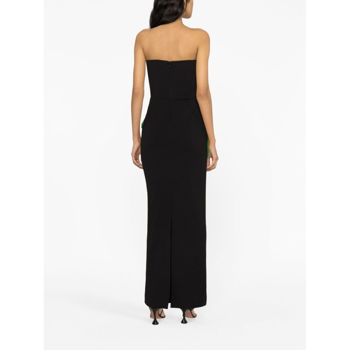 Solace London Black Zuri panelled maxi dress