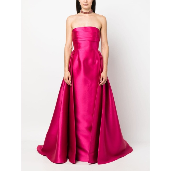 Solace London Pink bandeau strapless dress