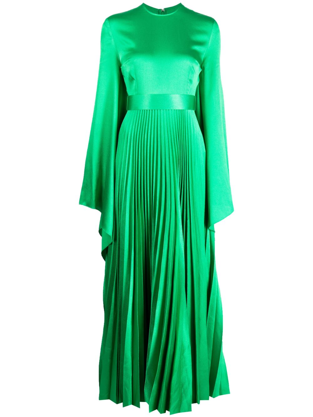 Solace London satin-finish pleated maxi dress