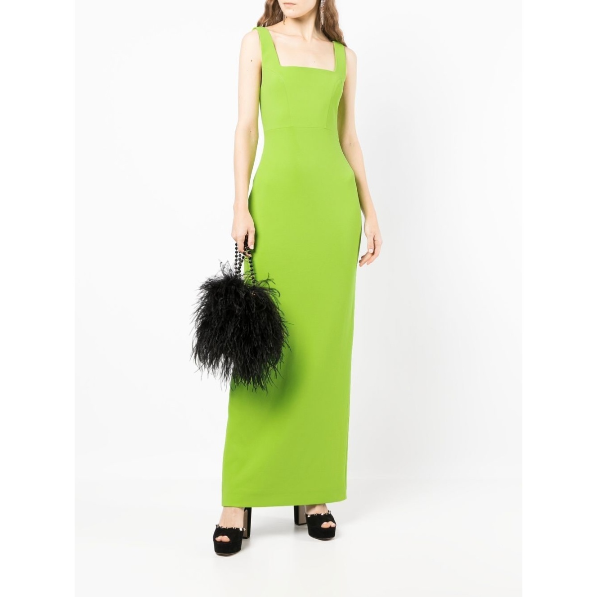 Green sleeveless maxi dress best sale