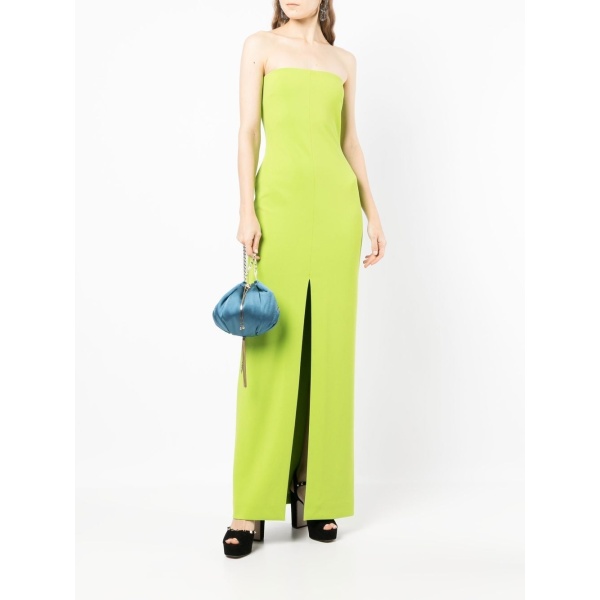 Solace London Green strapless maxi dress