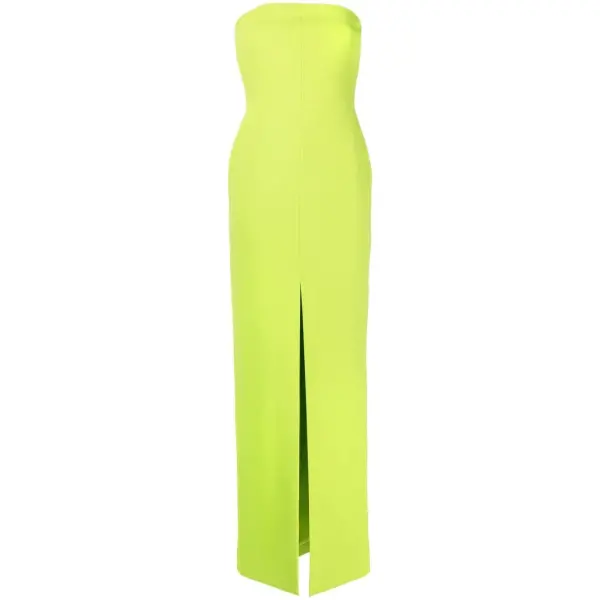 Solace London Green strapless maxi dress