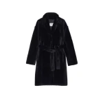 Yves Salomon Belted Shearling Coat 699382 nobg