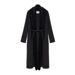 Yves Salomon Cashmere Wool Coat With Mink Fur Inner Collar And Facing84564 nobg