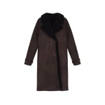 Yves Salomon Long Double Breasted Coat In Merino Wool76867 nobg