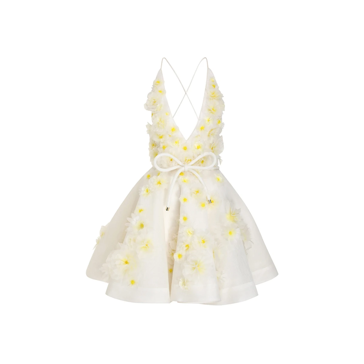 zimmermann Matchmaker Daisy Linen-Silk Mini Dress