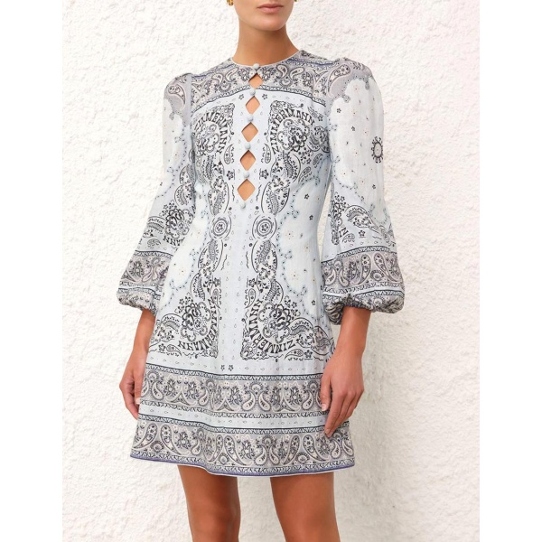 Zimmermann Matchmaker Keyhole Mini Dress