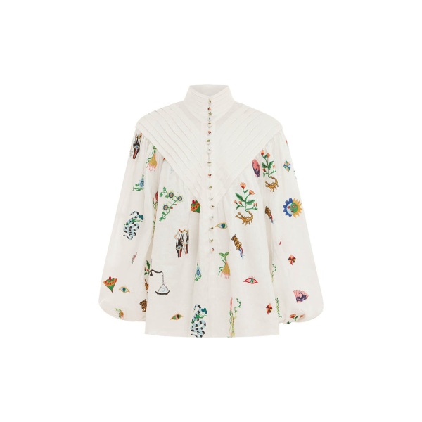 Alemais Atticus Embroidered Shirt