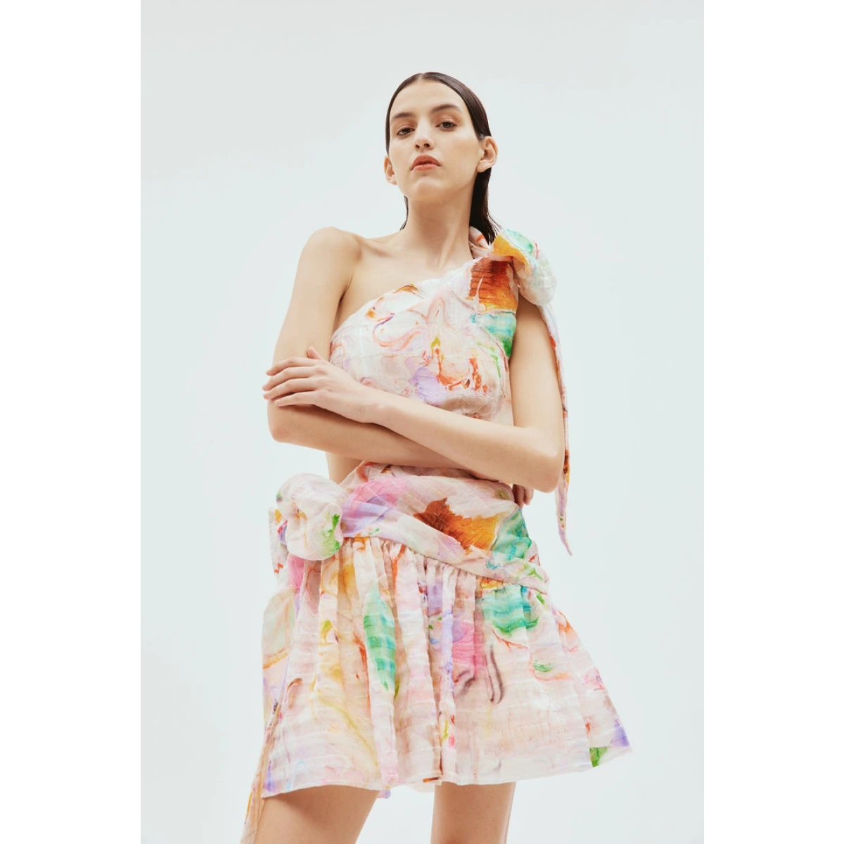 Alemais Daisy One Shoulder Mini Dress
