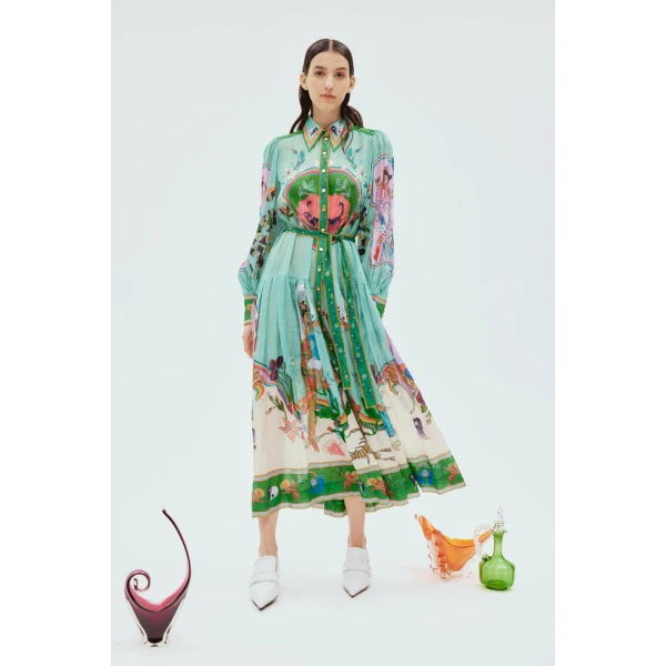 Alemais Evergreen Shirtdress