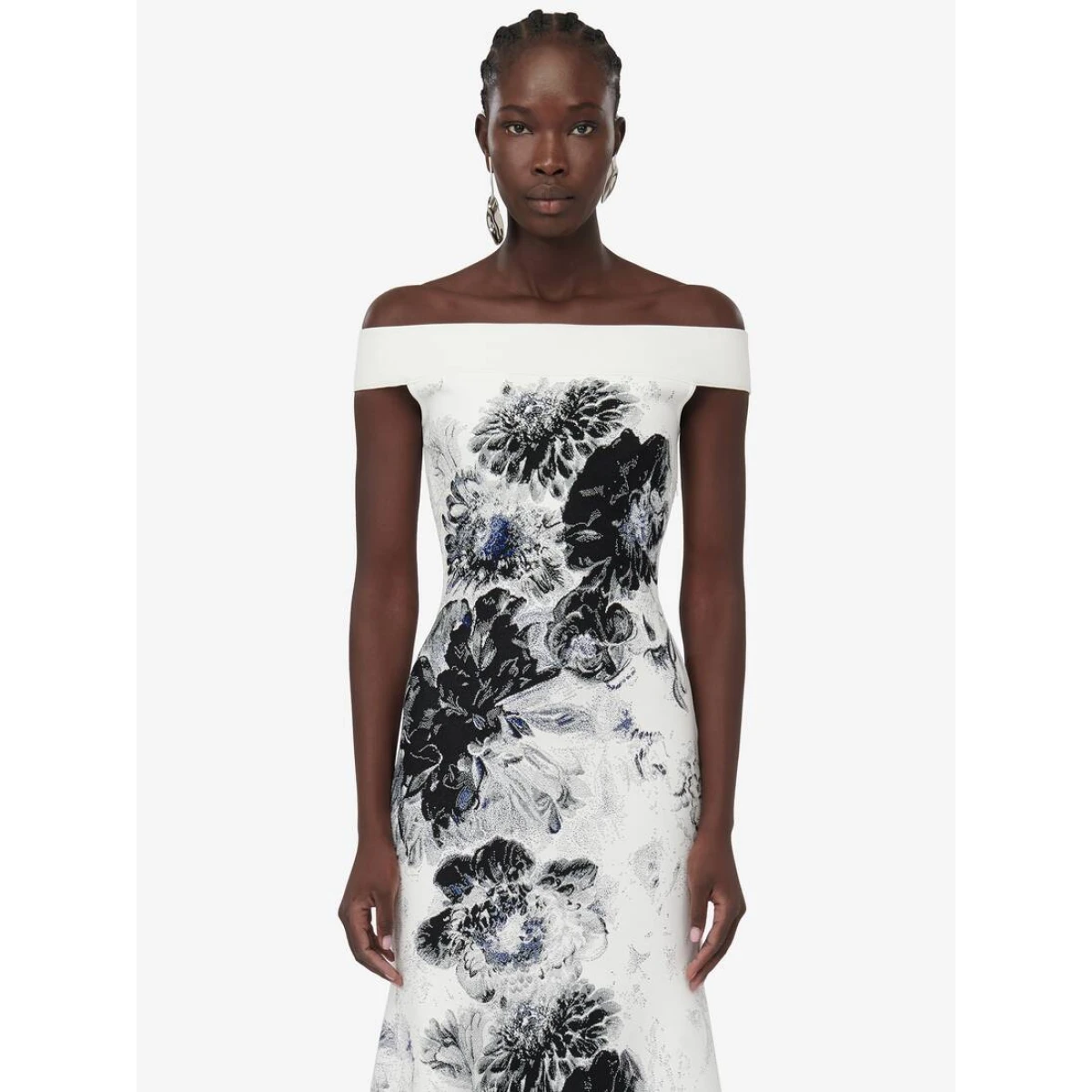 alexander mcqueen jacquard Dress