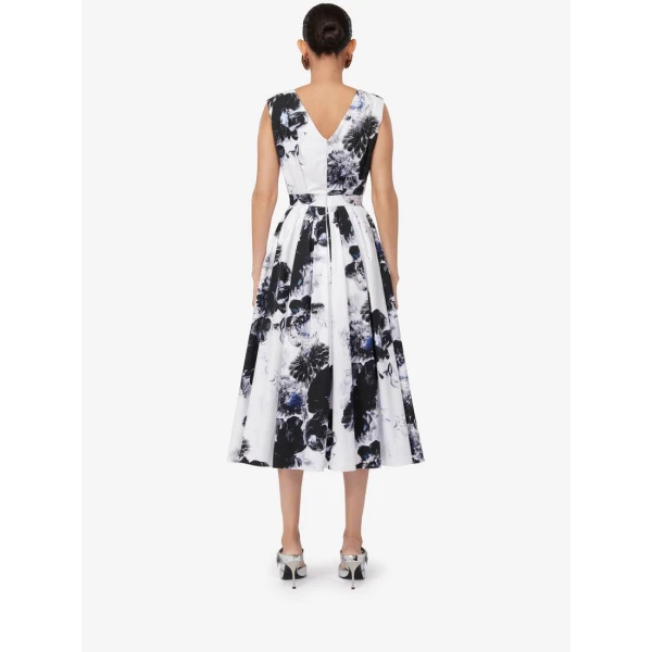 alexander mcqueen blue dress