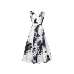 Alexander Mcqueen Chiaroscuro Sleeveless Knot Dress in Electric Blue26271 nobg Alexander Mcqueen Chiaroscuro Sleeveless Knot Dress in Electric Blue26271 nobg