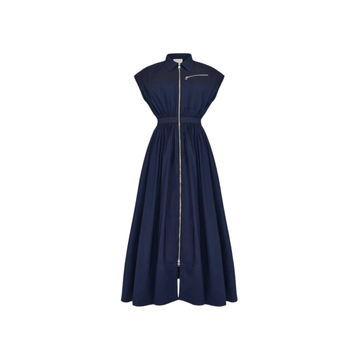 Alexander Mcqueen Dropped Shoulder Shirt Dress in Electric Navy56831 nobg