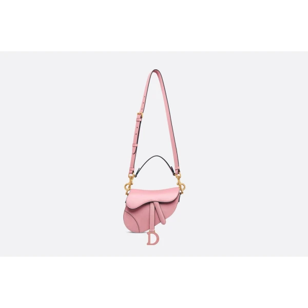 Dior mini discount saddle bag pink