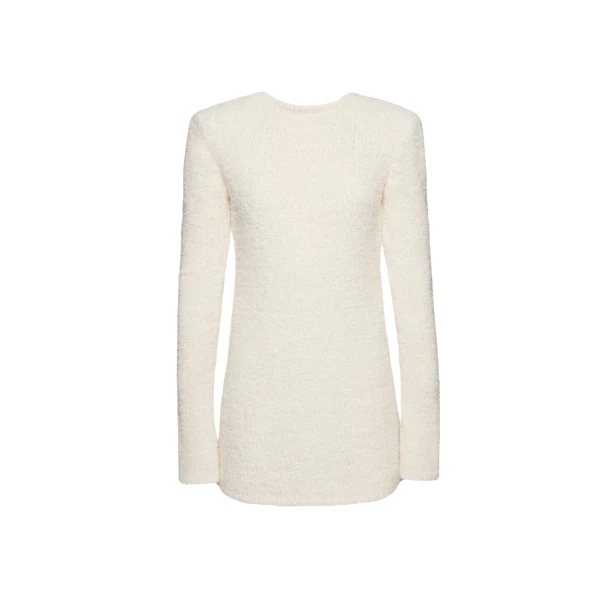 Magda Butrym Boucle knit mini dress in cream scaled80711 nobg