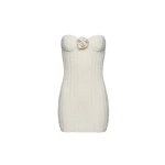 Magda Butrym Bustier cable knit mini dress in cream scaled52614 nobg