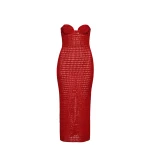 Magda Butrym Crochet bustier midi dress in red scaled72942 nobg