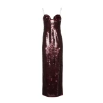 Magda Butrym Flower bustier sequin midi dress in burgundy scaled93742 nobg