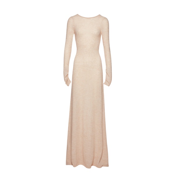 Magda Butrym Knit backless maxi dress in beige scaled82748 nobg